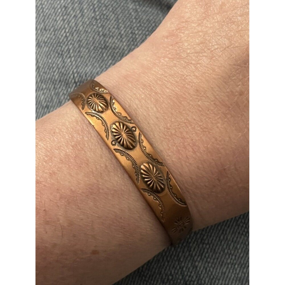 Vintage Bell Trading Post Solid Copper Cuff Bracelet Southwest